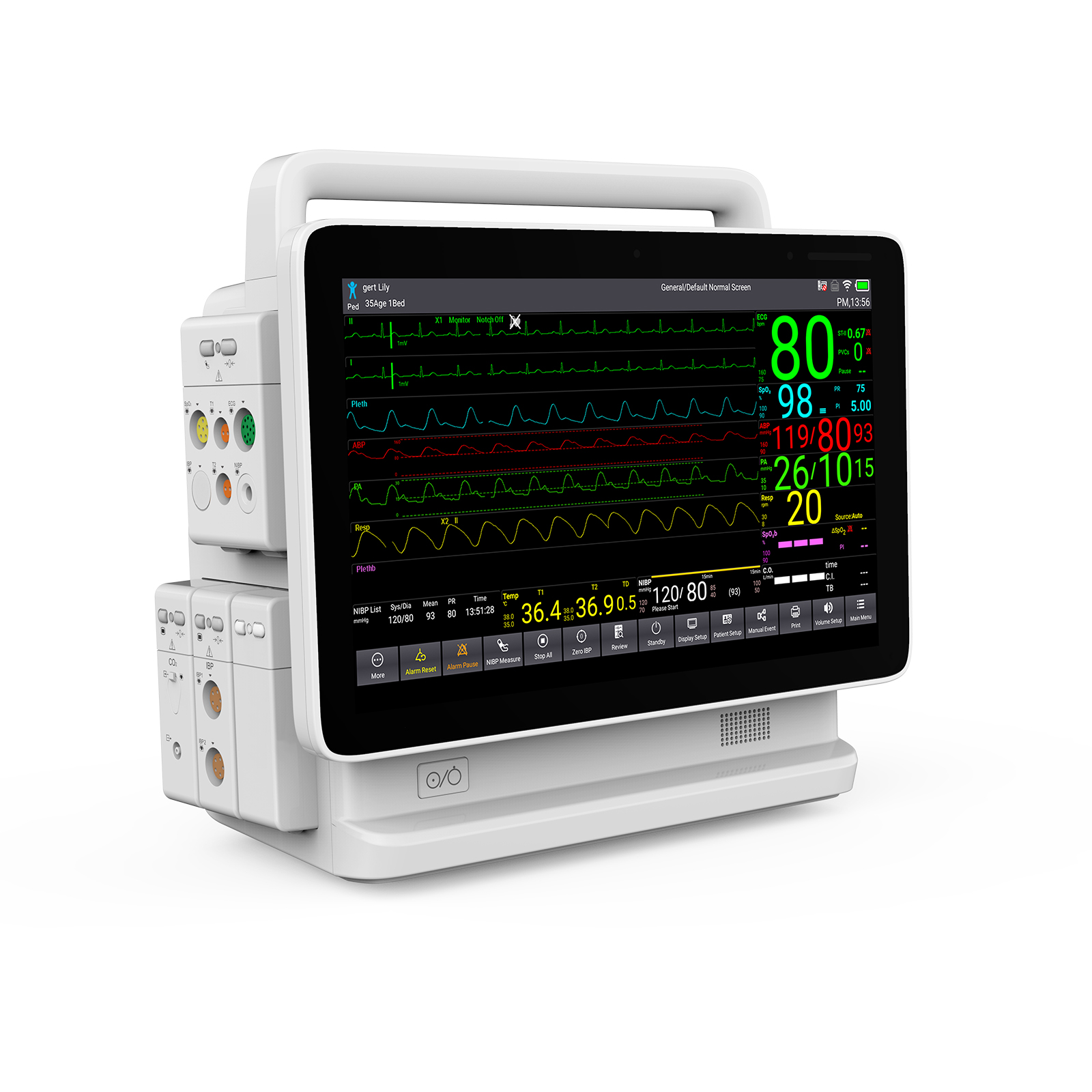 Hospital ICU Plug in Patient Monitor