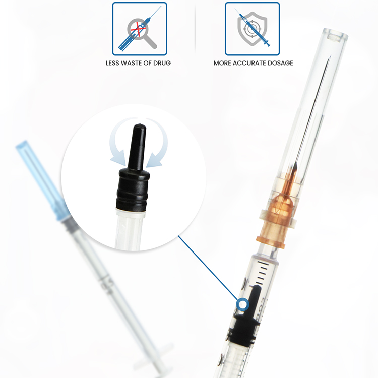 Protective consumables 0.5ml 1ml Medical Syringe Disposable Vaccine Syringe For Hospital